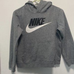 Nike Hoodie Boys Youth Medium Gray
